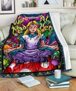 Alice in Wonderland Premium Blanket with Quilt Bedding Set, Perfect Gifts for Fans