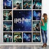 All The Seasons of Harry Potter Movies Printed On a Cozy Quilt Blanket