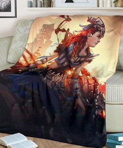 Aloy Horizon Zero Dawn Best Seller Fleece Blanket Gift For Fan, Premium Comfy Sofa Throw Bedding Set