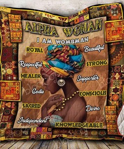 Alpha Woman Proud African Quilt Blanket TT0906 - Great for Feminists