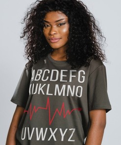 Alphabet HeartBeat Unisex Tees with a cute design and a message of love, featuring alphabet people and random quotes