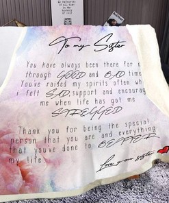 Always Be There for Your Sister with a Personalized Fleece Blanket