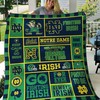 Always Irish Notre Dame Fighting Irish Ncaa Quilt Bedding Set