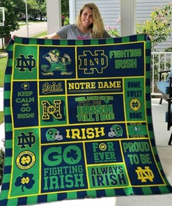 Always Irish Notre Dame Fighting Irish Ncaa Quilt Bedding Set