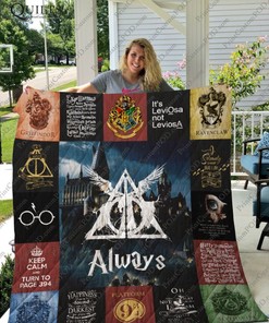 Always Keep Calm And Turn To Page 394 Harry Potter Quilt Blanket for Fans