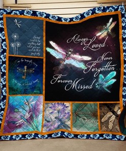 Always Loved Ne Forgotten Fore Missed Dragonfly Bedding Set
