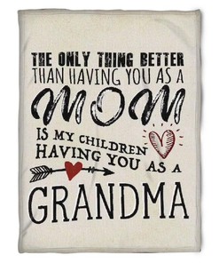 Amazing Mom Fleece Blanket for Family from Granddaughter and Grandson