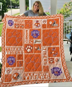 Amazing NCAA Clemson Tigers Collected Quilt Bedding Set