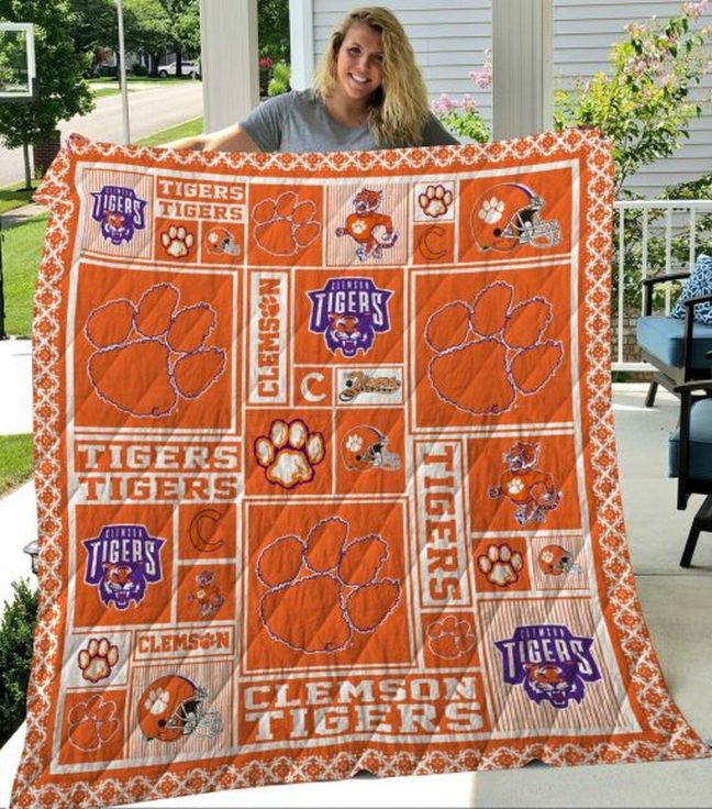 Amazing NCAA Clemson Tigers Collected Quilt Bedding Set