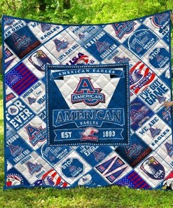 American Eagles EST 1893 Ncaa Quilt Bedding Set Vintage