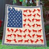 American Flag Horse Quilt Bed Set