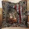 American Flag Hunting Deer Hunting Lo Quilt Blanket for Hunting Lovers