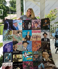 American Singer Frank Sinatra Combined Quilt Bed Set with Musician Theme
