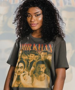 Amir Khan Retro 90s Bollywood Vintage Shirt - Amir Khan Homage Tee Bollywood 3 Idiots Shirt Amir Khan Merch Gift for Men