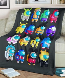 Among Us Fleece Blanket Gift, Premium Comfy Sofa Throw Blanket Gift for Gamers