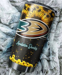 Anaheim Ducks NHL Tumbler - Beautiful Sunflower Tumbler