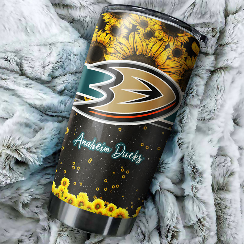 Anaheim Ducks NHL Tumbler - Beautiful Sunflower Tumbler