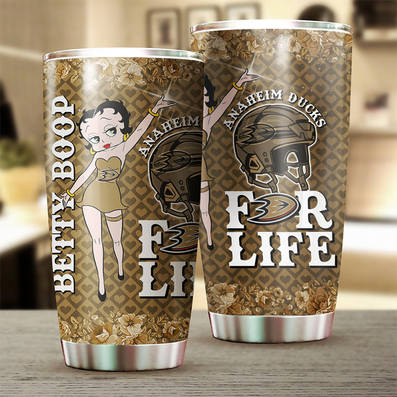 Anaheim Ducks NHL Tumbler: Betty Boop Design Tumbler for NHL Fans, Perfect for Any Occasion - Image 2