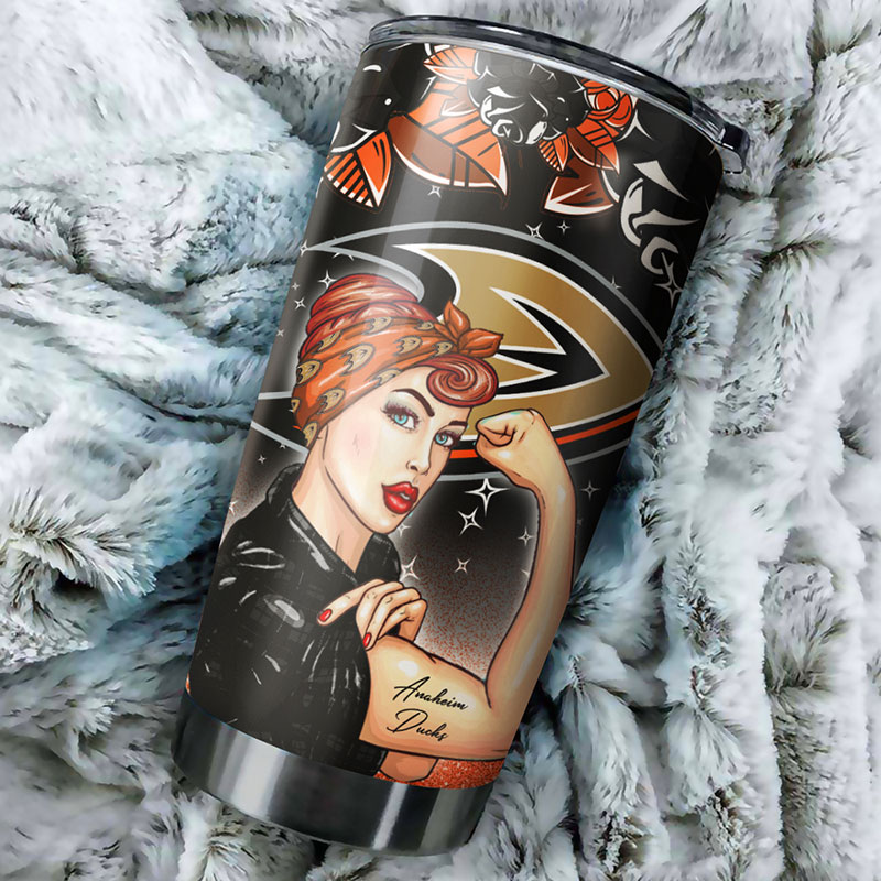 Anaheim Ducks NHL Tumbler: Strong Mom Tumbler with NHL Logo, Perfect for Dedicated Fans - Image 2