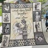 And They Lived Happily Ever After with Skull Husband and Wife Quilt Blanket - Personalized Gifts