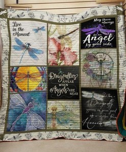 Angels Are Near Dragonfly Lo Quilt Bedding Set