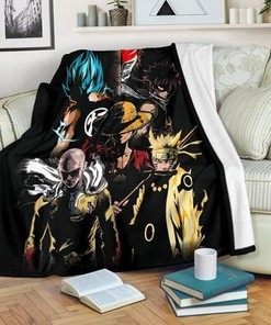 Anime Heroes Quilt Blanket for Full Bed Set