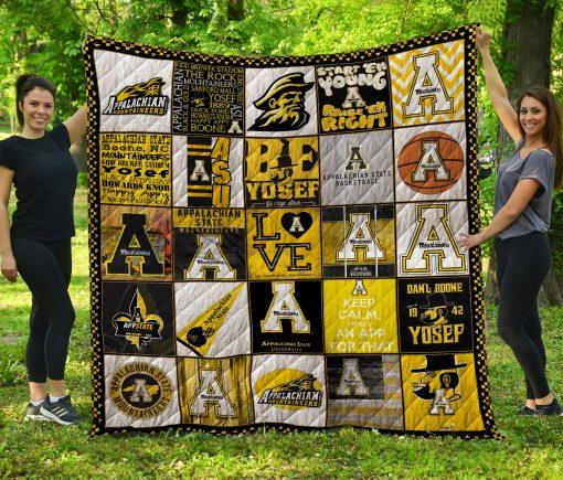 Appalachian State Mountaineers Quilt Blanket LC3 DUP - More Support for the Mountaineers with this Quilt Bedding Set