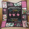 Apparently We Are Trouble When We Are Together Who Knew Flamingo Quilt Bedding Set