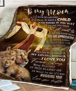Appreciate Your Loving Mother with Lion Blanket on Sofa