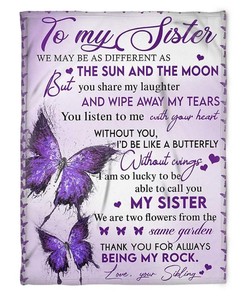 Appreciation Quilt Bedding Set for Sister: You Listen to Me with Your Heart Soft Blanket