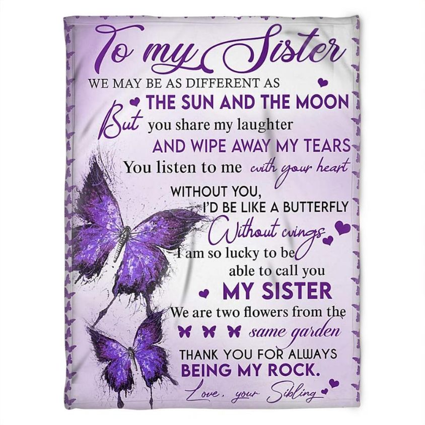 Appreciation Quilt Bedding Set for Sister: You Listen to Me with Your Heart Soft Blanket