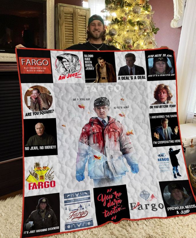 Are You Square Fargo Poster Quilt Blanket for Fans of Fargo
