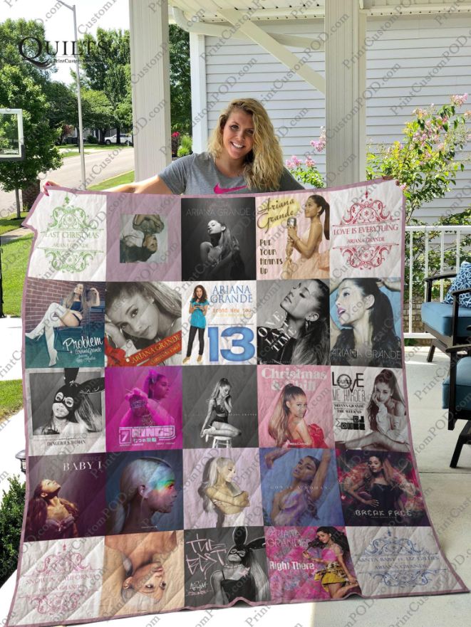 Ariana Grande Music Collection Quilt Bedding Set, Perfect for Fans