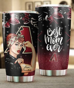 Arizona Diamondbacks MLB Tumbler - Strong Best Mom Ever Personalized Gift for Baseball-loving Moms