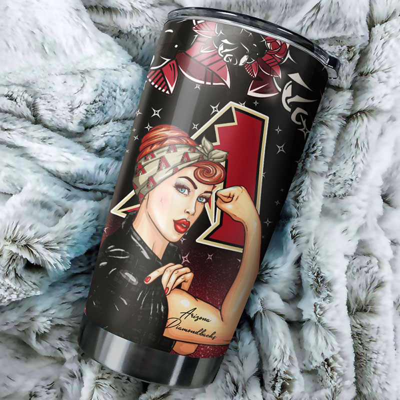 Arizona Diamondbacks MLB Tumbler - Strong Best Mom Ever Personalized Gift for Baseball-loving Moms - Image 2