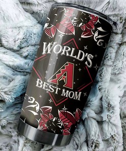 Arizona Diamondbacks MLB Tumbler for World's Best Moms with beautiful sunflower and MLB logo