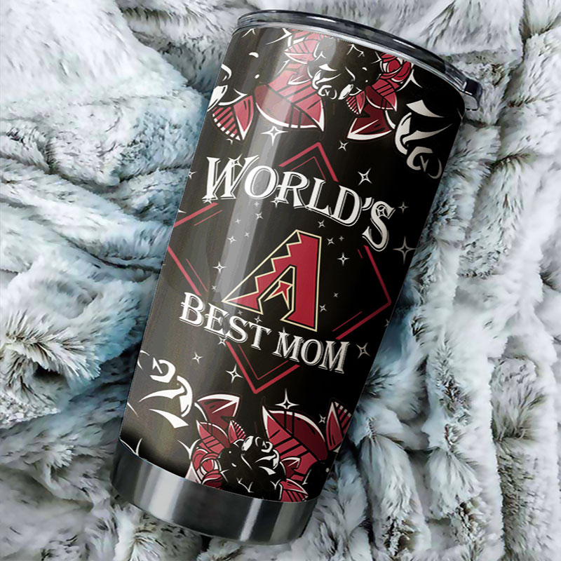 Arizona Diamondbacks MLB Tumbler for World's Best Moms with beautiful sunflower and MLB logo
