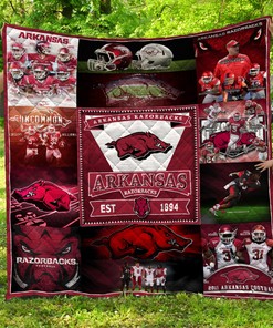 Arkansas Razorback Comfortable Quilt Blanket LC23