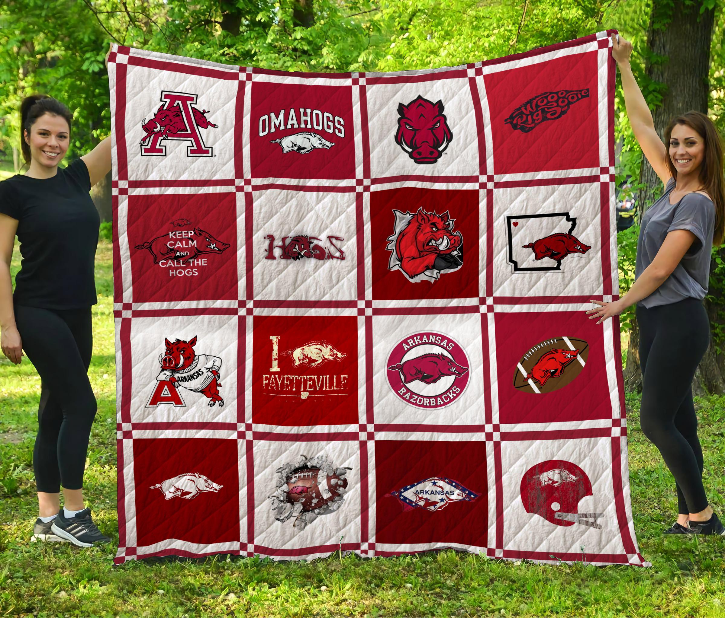 Arkansas Razorback LC8 Quilt Bedding Set for Fans