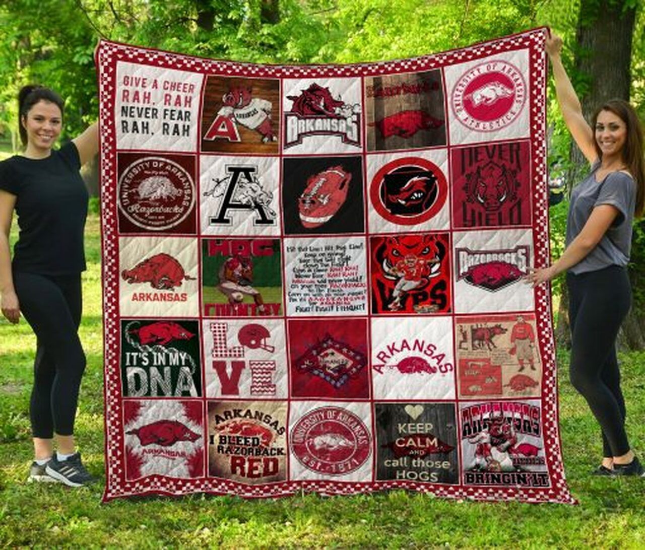 Arkansas Razorbacks NCAA Bedding Set with Quilted Blanket and Pillowcase