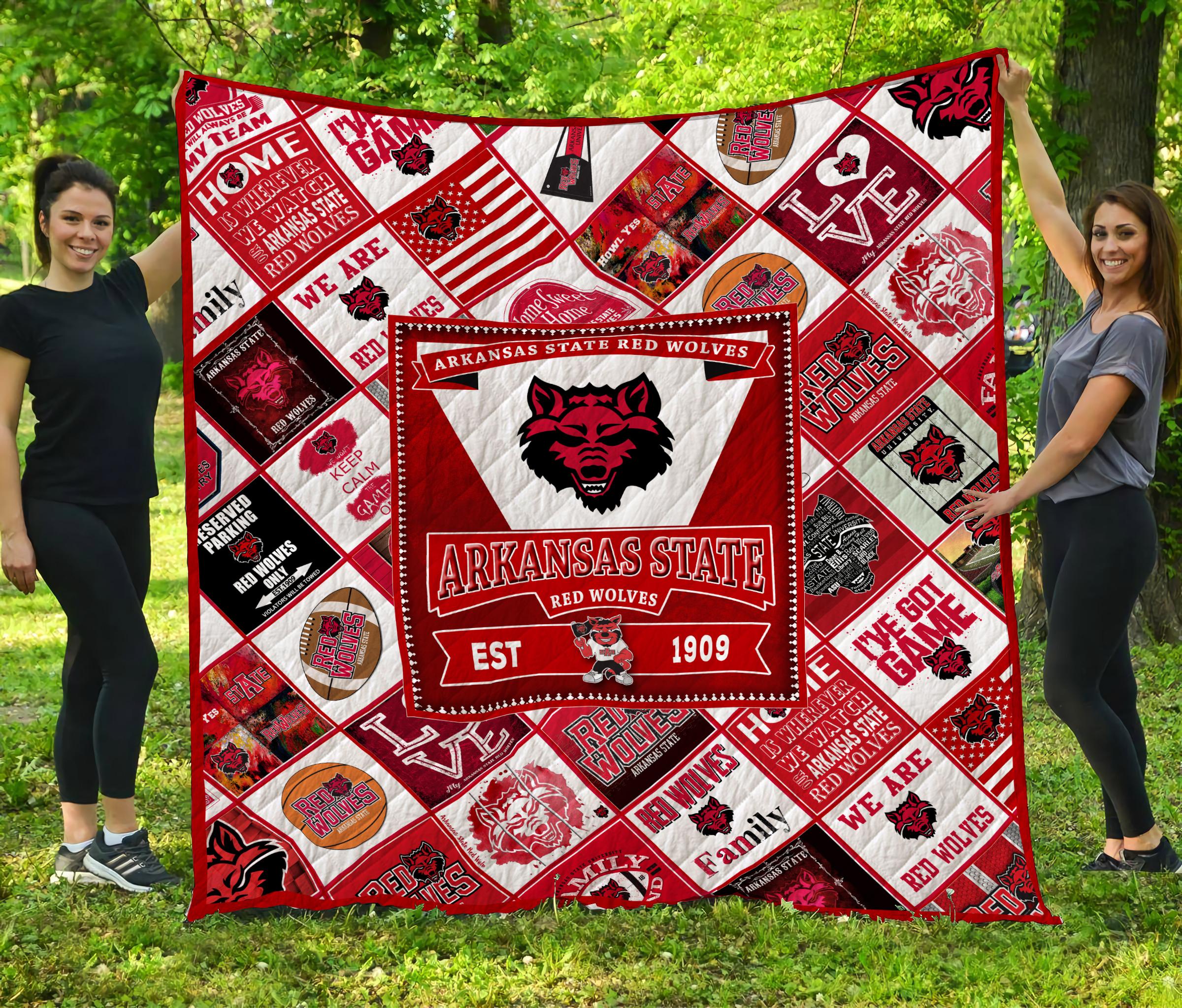 Arkansas State Red Wolves LC3 Quilt Blanket - Show Your Support for Your Favorite Team