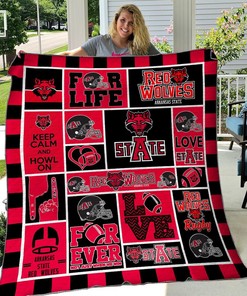 Arkansas State Red Wolves Quilt Blanket - NCAA Officially Licensed Red Wolves Bedding