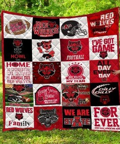 Arkansas State Red Wolves Quilt Blanket for College Sports Fans