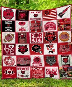 Arkansas State Red Wolves We Are NCAA Quilt Bedding Set - Perfect for Dedicated Red Wolves Fans