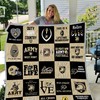 Army Black Knights Blonde Black Quilt Blanket with Cute Bed Set for Guys