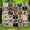Army Black Knights Quilt Blanket LC5 with Quotes, Bed Set Queen