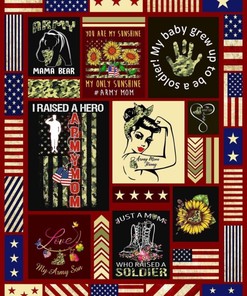 Army Mom Strong Quilt Blanket - Perfect for Military Families