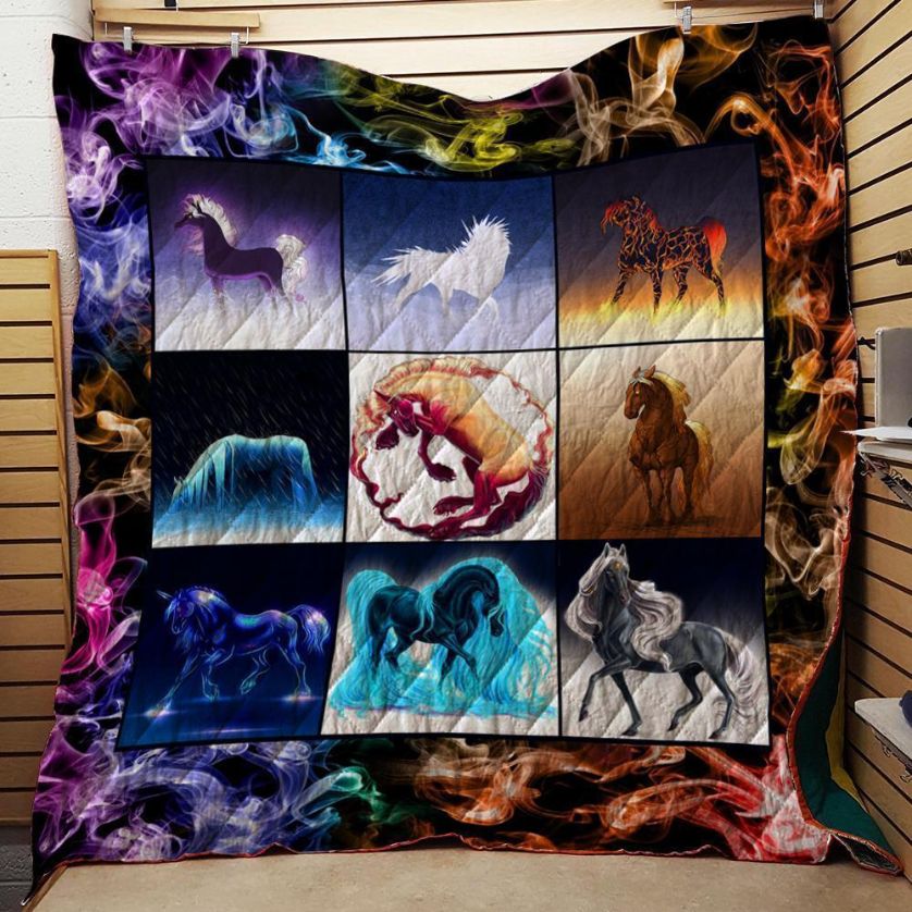 Artistic Horse Quilt Bed Set