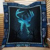 At Night Hunting Deer Hunting Lo Quilt Blanket for Hunting Lovers
