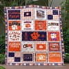 Athletic Team Clemson Tigers Quilt Blanket for Sports Fans